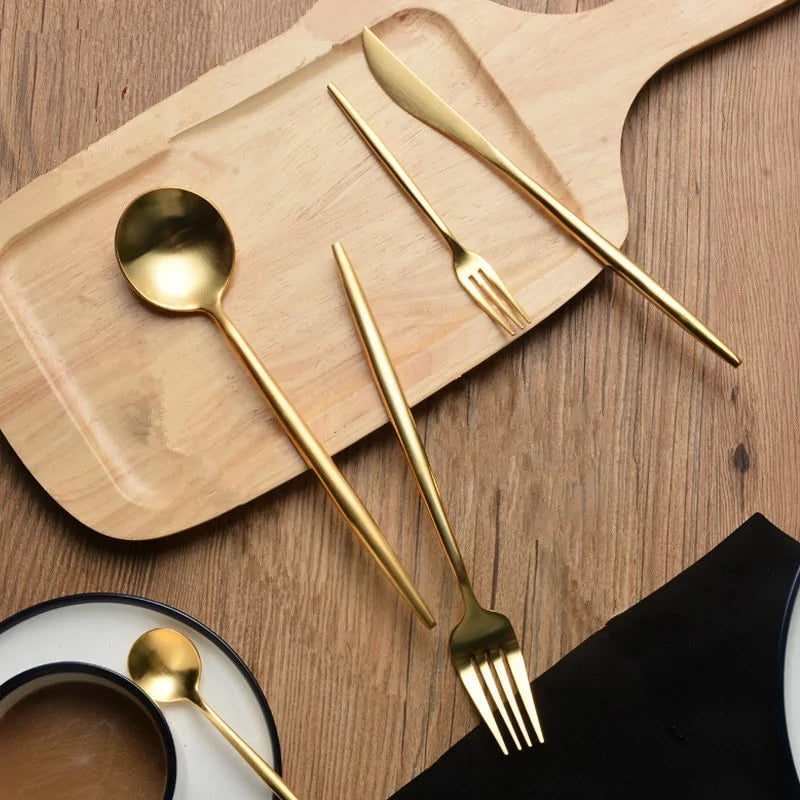 Golden Cutlery Set