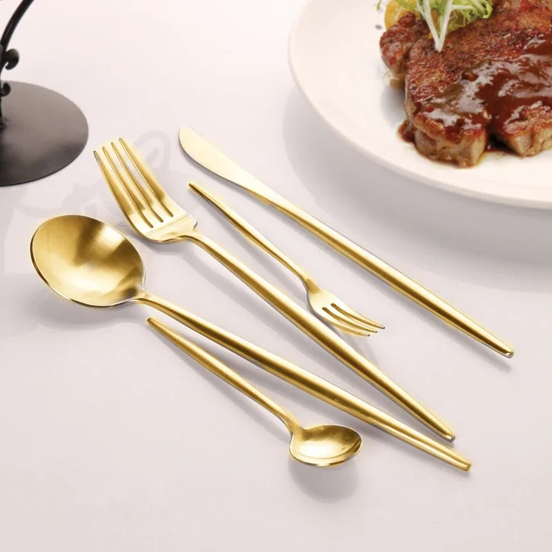 Golden Cutlery Set