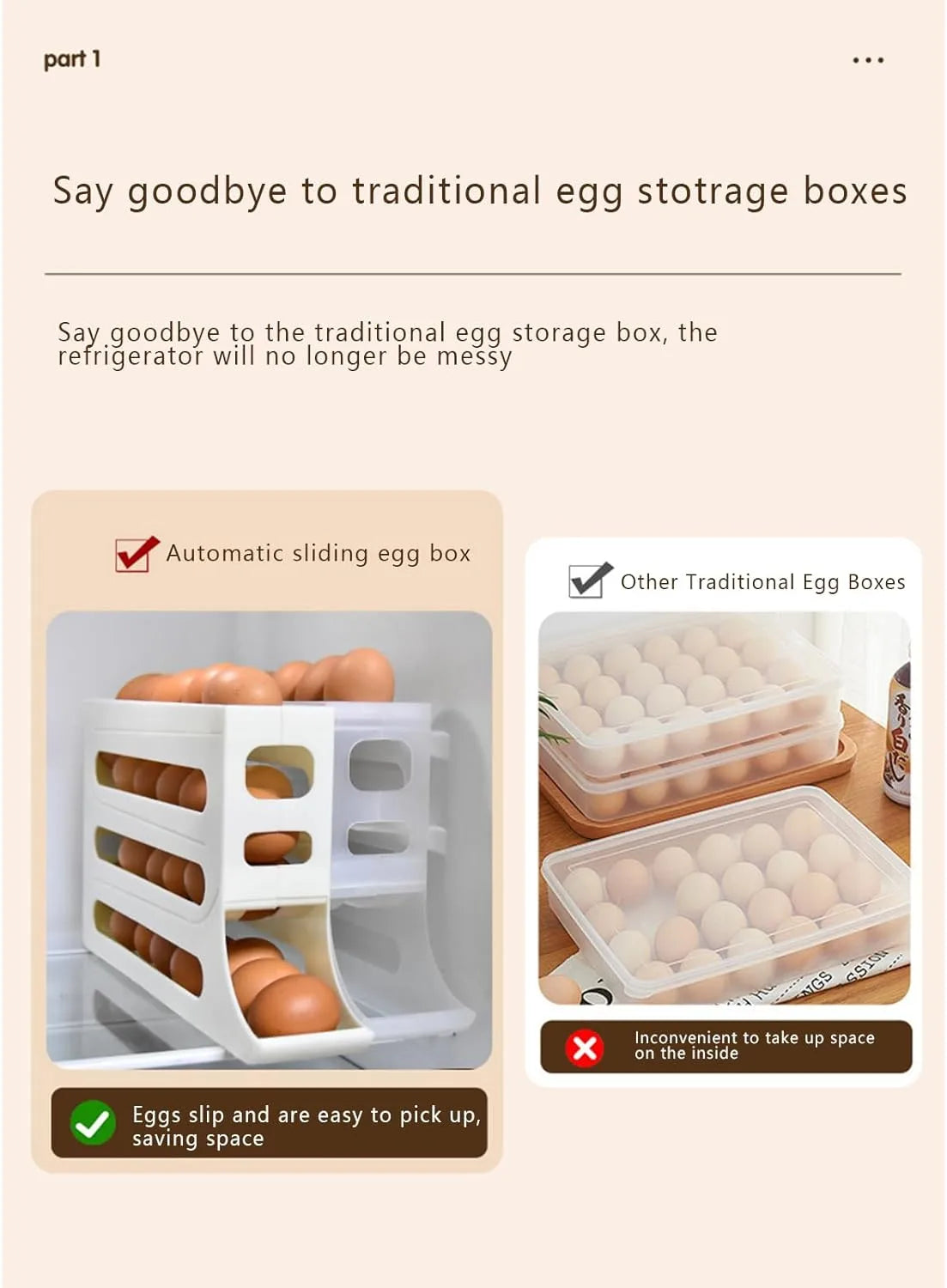 4 Tier Fridge Egg Storage